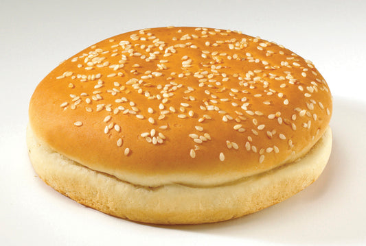 Bun Hamburger Sliced Sesame " Frozen 8 Count Packs - 8 Per Case.