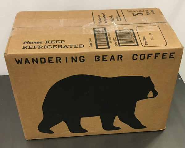 Wandering Bear Coffee Straight Black Cold Brew Coffee 96 Fluid Ounce - 3 Per Case.