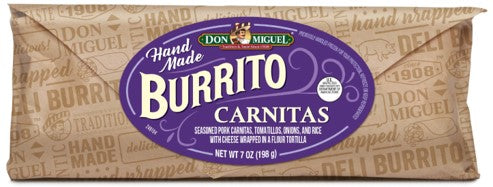 Don Miguel Carnitas Burrito 7 Ounce Size - 12 Per Case.