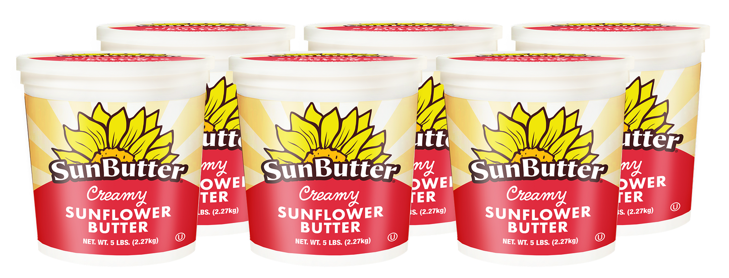 Sunbutter Creamy Tubs 5 Pound Each - 6 Per Case.