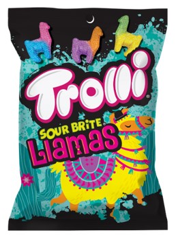 Trolli Sour Brite Tropical Llamas Peg 4.25 Ounce Size - 12 Per Case.