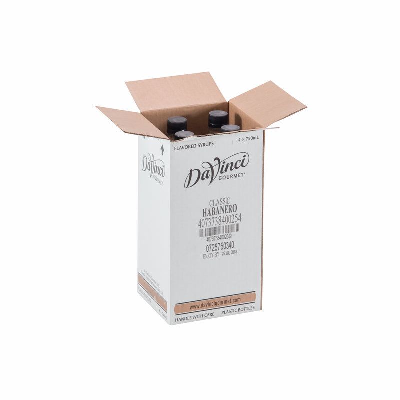 Davinci Gourmet Syrup Habanero Flavored 750 ML - 4 Per Case.