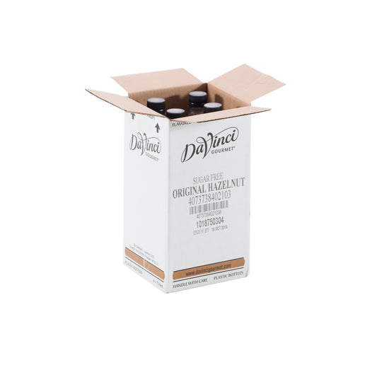 Davinci Gourmet Syrup Sugar Free Hazelnut Flavored 750 ML - 4 Per Case.