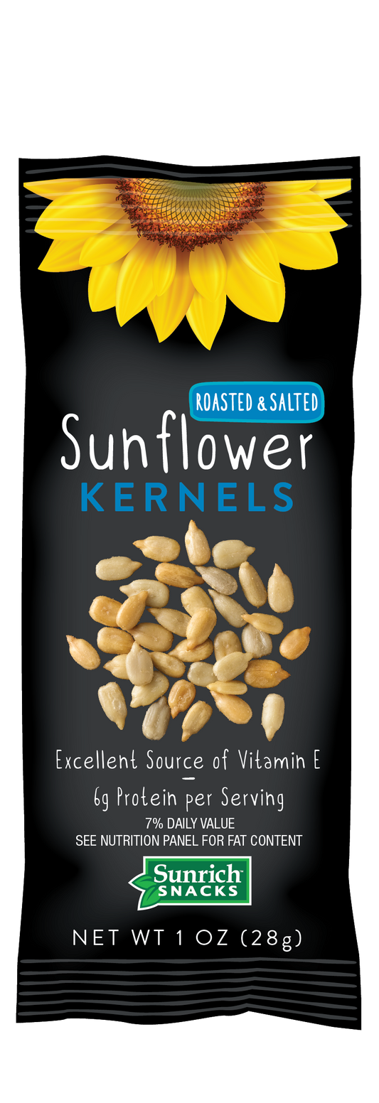 Sunflower Seed Kernel Lightly Salted Dry Hulled Nut 1 Ounce Size - 150 Per Case.