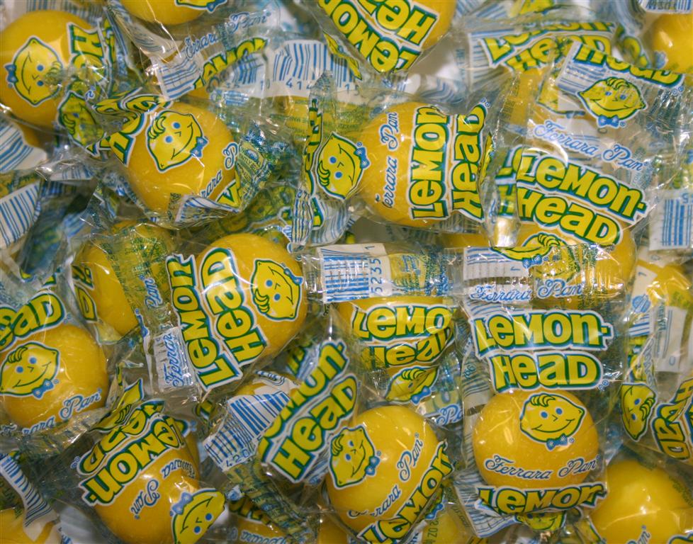 Bulk Lemonhead Medium Wrapped 27 Pound Each - 1 Per Case.