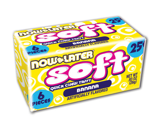 Now & Later Soft Banana Changemaker 0.93 Ounce Size - 288 Per Case.