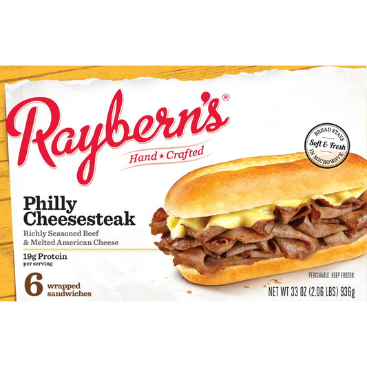 Rayberns Philly Cheesesteak 5.5 Ounce Size - 8 Per Case.