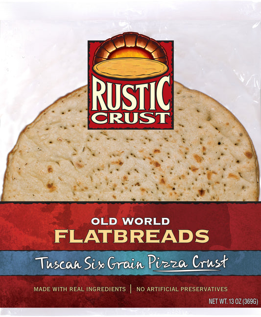 12" Tuscan Six Grain Pizza Crust 1 Each - 8 Per Case.