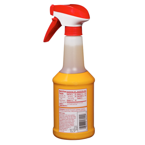 Vegalene Premium Food Release Pan Spray Liquid Bottles Wsprayer 16 Fluid Ounce - 6 Per Case.