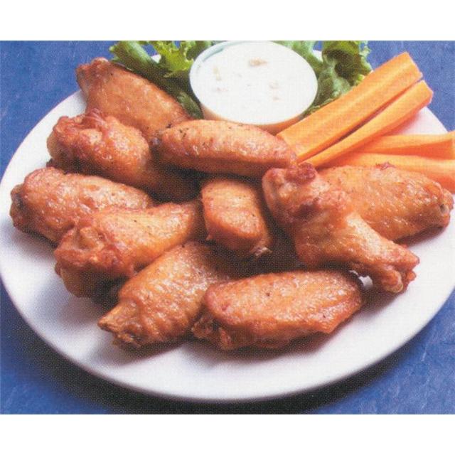 Chicken Fully Cooked Unbreaded Naked Wings No Gluten Added 6 Pound Each - 2 Per Case.