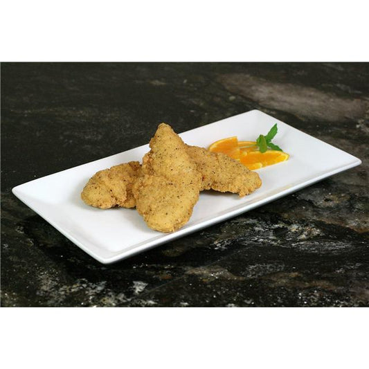 Chicken Fully Cooked Tender Crispy Tenderloin Fritter 5 Pound Each - 2 Per Case.