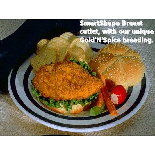 Chicken Fully Cooked Smartshapes™ G'n's Breaded Brst Cutlet Avg 5 Pound Each - 2 Per Case.