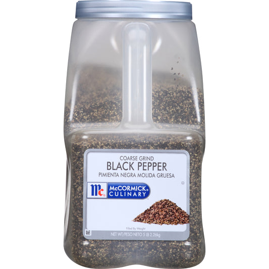 Mccormick Culinary Coarse Ground Black Pepper 5 Pound Each - 3 Per Case.