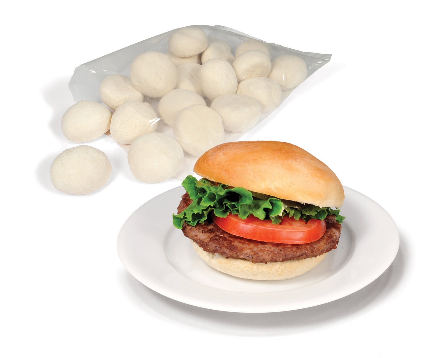 Bridgford White Bun Dough Bag 84 Piece - 1 Per Case.