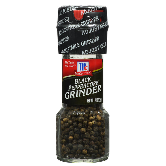 Mccormick Culinary Black Peppercorn Grinder 1.24 Ounce Size - 36 Per Case.