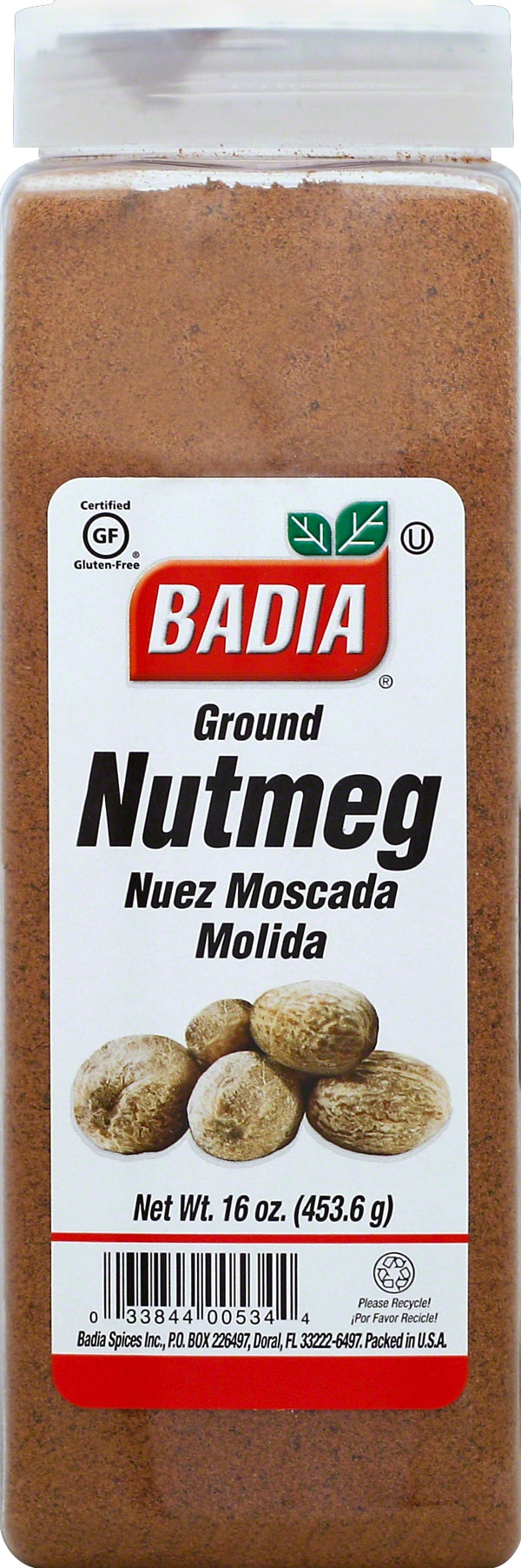 Badia Nutmeg Ground 16 Ounce Size - 6 Per Case.