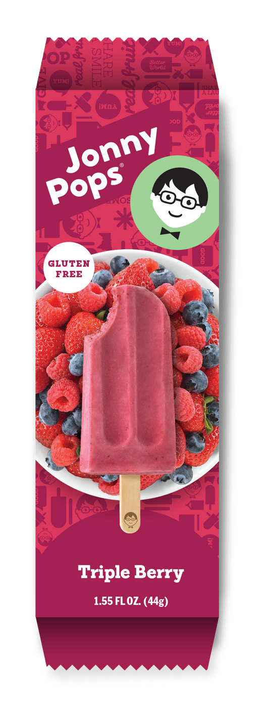 Jonnypops Triple Berry Creamy Smoothie On Astick 1 Each - 96 Per Case.