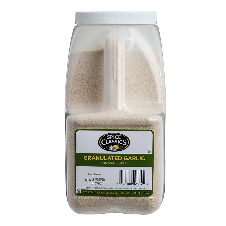 Spice Classics Granulated Garlic 6.5 Pound Each - 3 Per Case.