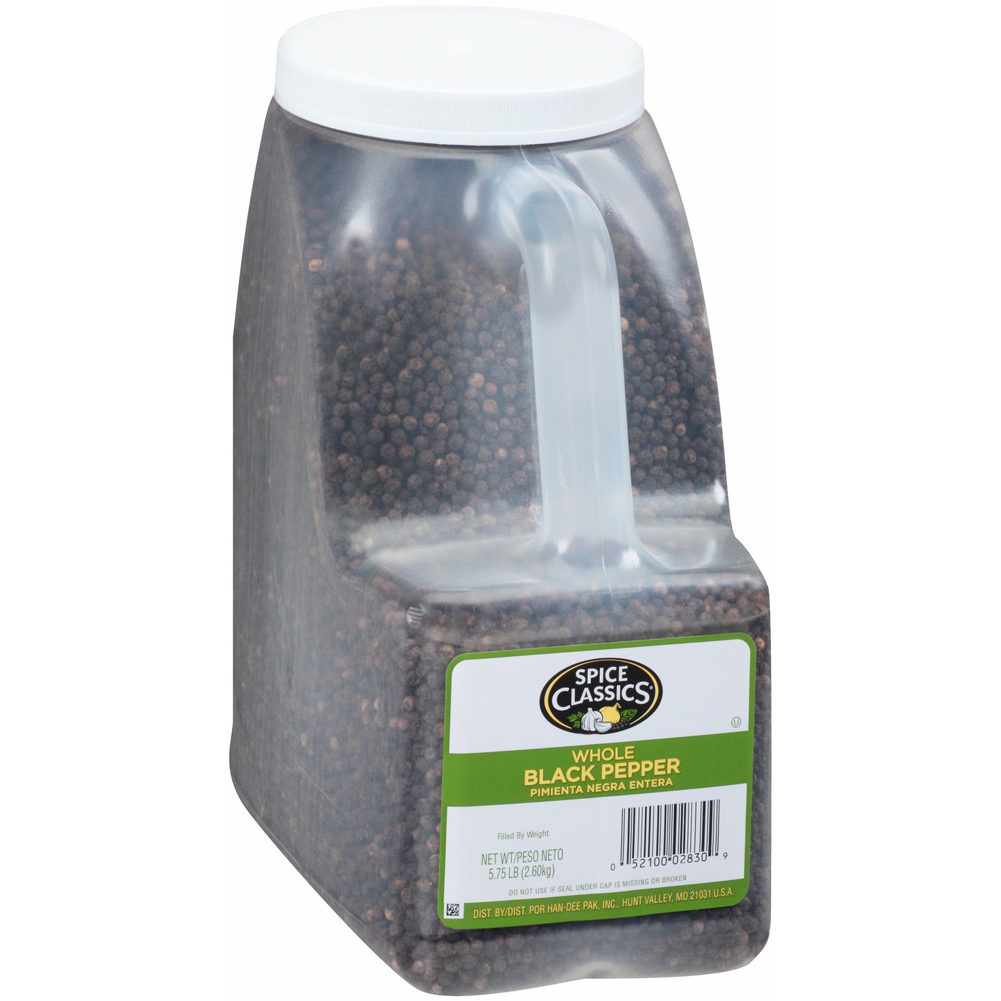 Spice Classics Whole Black Pepper 5.75 Pound Each - 3 Per Case.