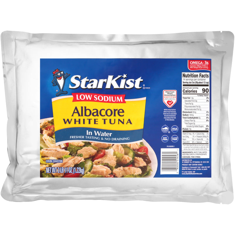 Starkist Albacore Tuna Low Sodium Pouch 43 Ounce Size - 6 Per Case.