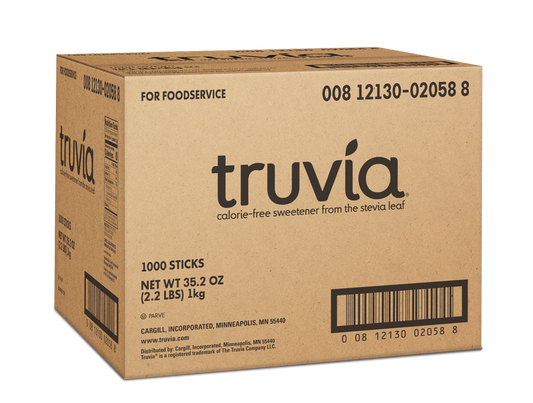 Truvia Cafe Sweetener Sticks 1000 Count Packs - 1 Per Case.