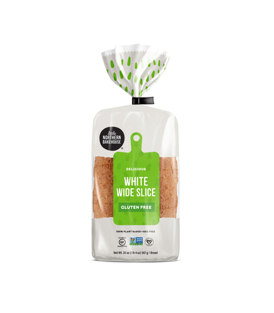 Little Northern Bakehouse Wide Sliced Glutenfree White Bread 20 Ounce Size - 8 Per Case.