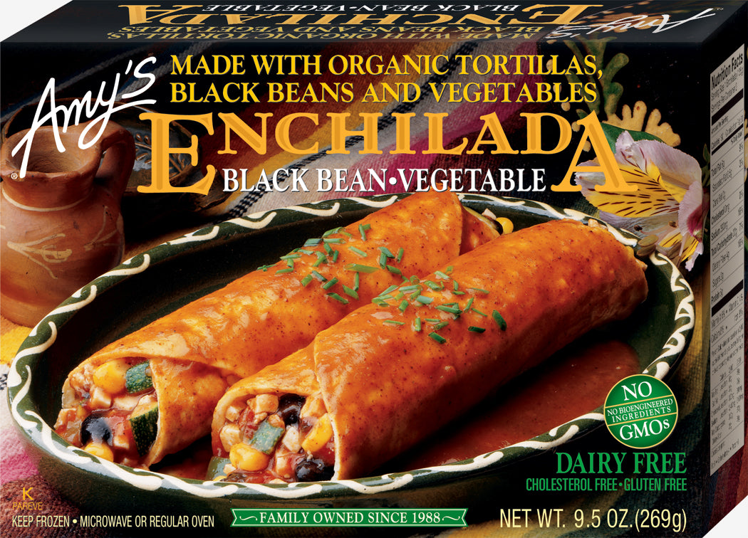 Black Bean Vegetable Enchilada 9.5 Ounce Size - 12 Per Case.