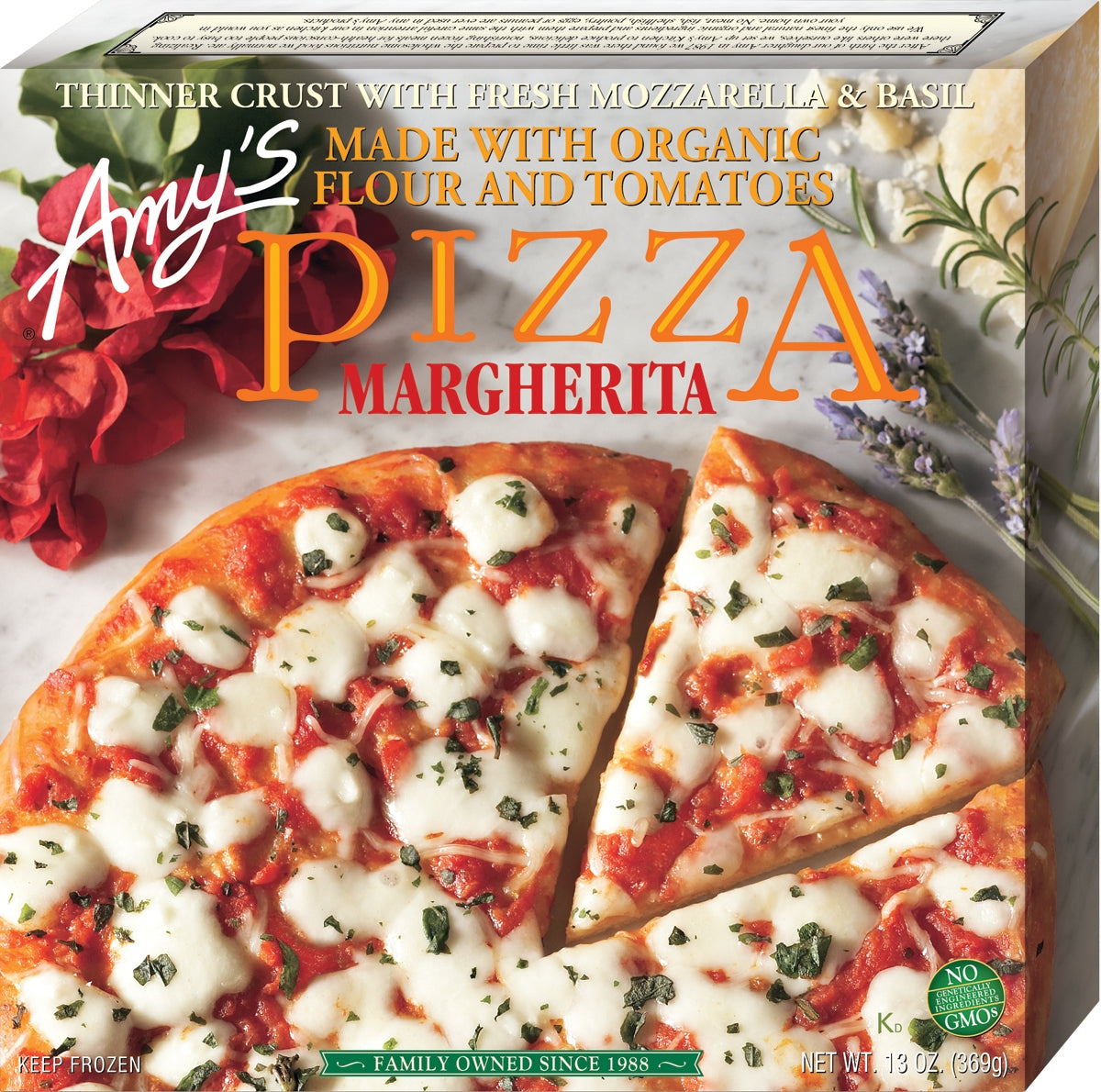 Amy's Margherita Pizza 13 Ounce Size - 8 Per Case.