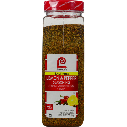 Lawry's Lemon & Pepper Seasoning 19 Ounce Size - 6 Per Case.