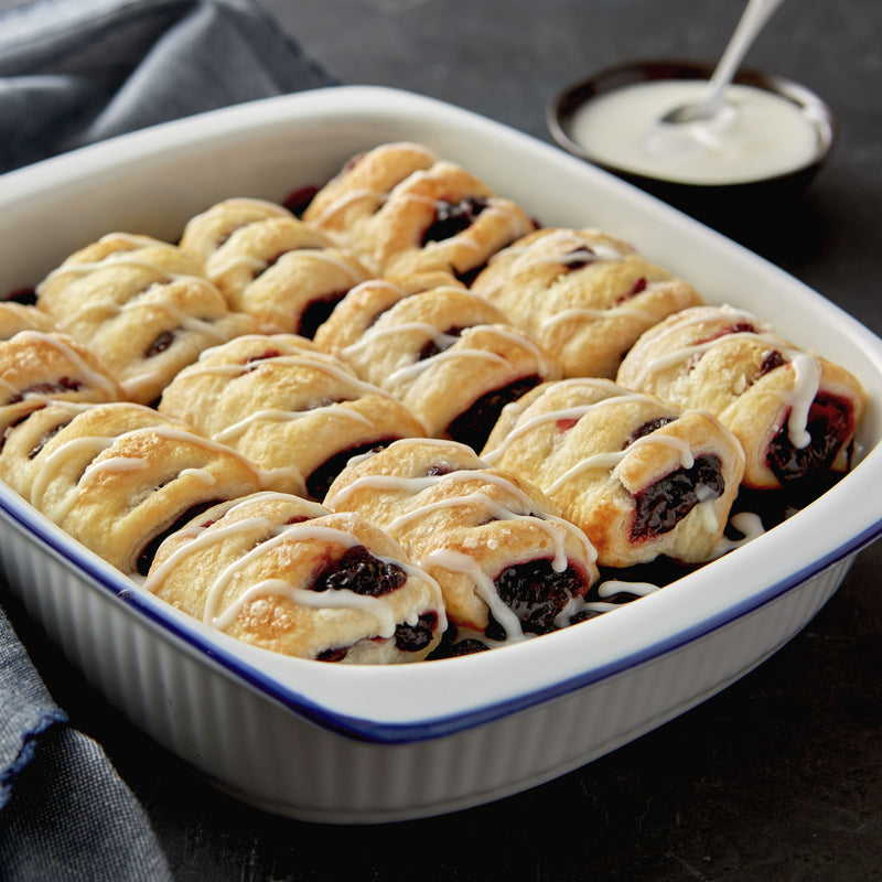 Pillsbury™ Frozen Strudel Bites® Dough Sugared Blueberry 16 Pound Each - 1 Per Case.