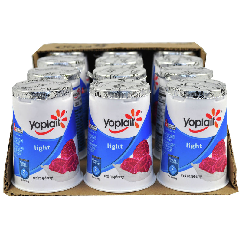 Yoplait® Light Yogurt Single Serve Cup Redraspberry 6 Ounce Size - 12 Per Case.