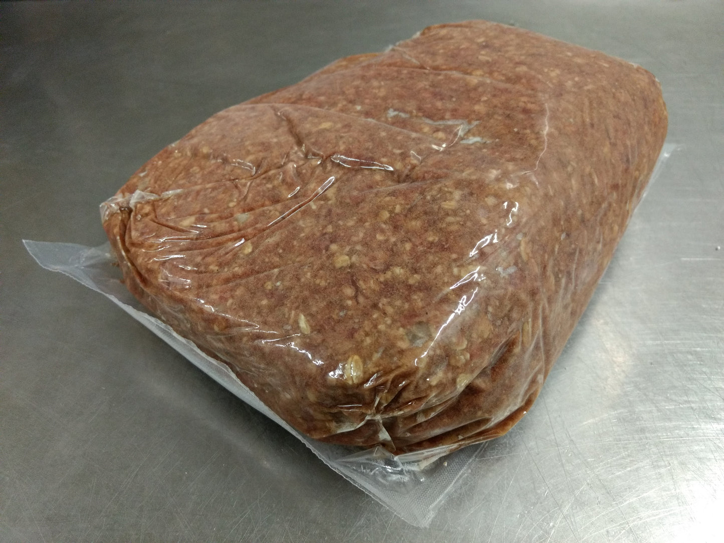 Beef Meatloaf Uncooked 5 Pound Each - 2 Per Case.