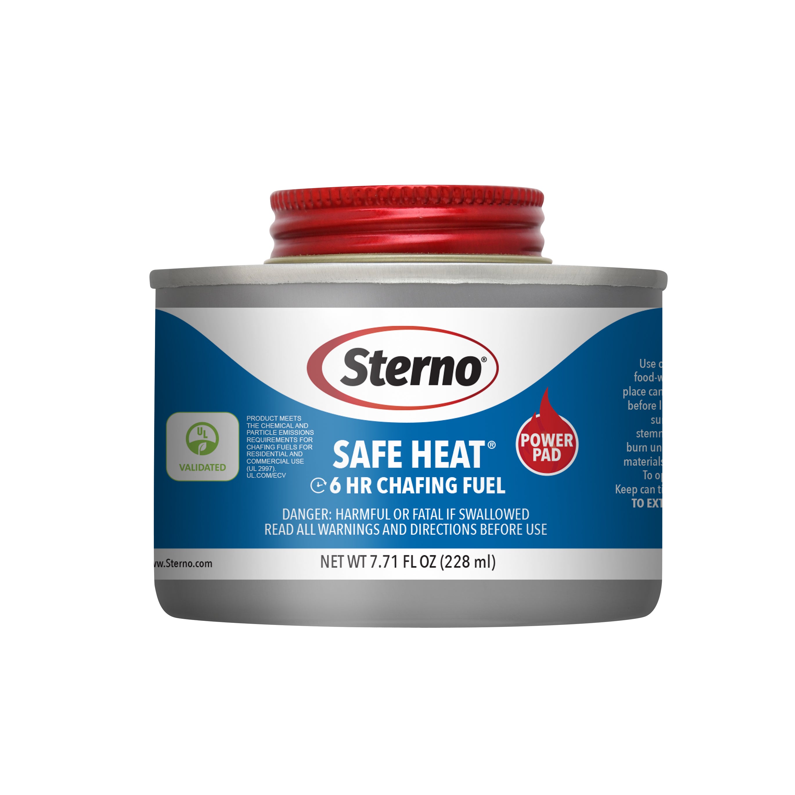 Hour Sterno Safe Heat Wick Chafing Dish Fuel W Power Pad 24 Count Packs - 1 Per Case.