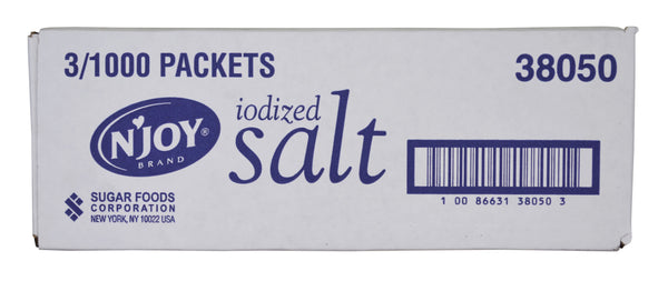 N'joy Salt Packets 0.5 Grams Each - 3000 Per Case.