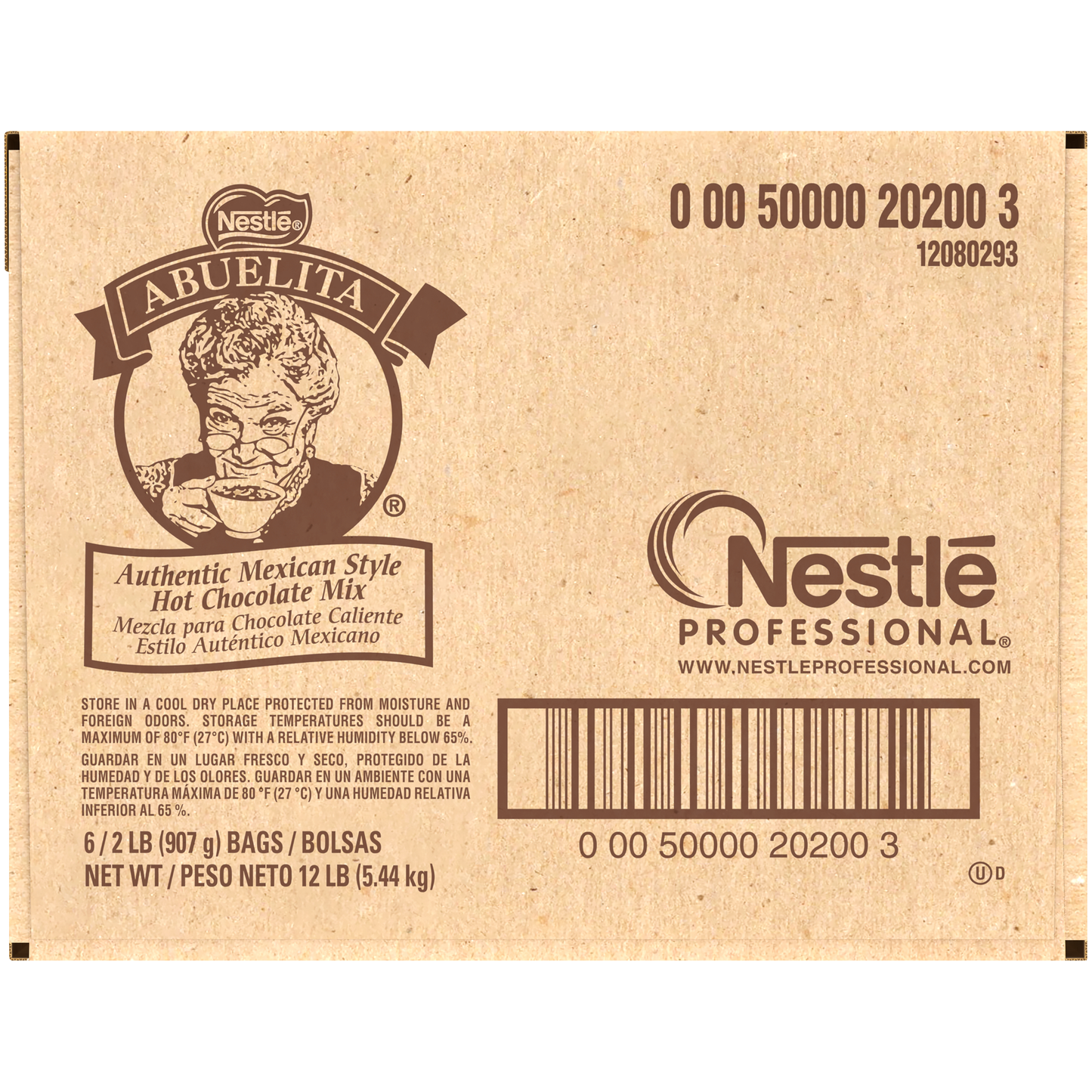 Nestle Abuelita Authentic Mexican Style Hot Chocolate Mix Bags 2 Pound Each - 6 Per Case.