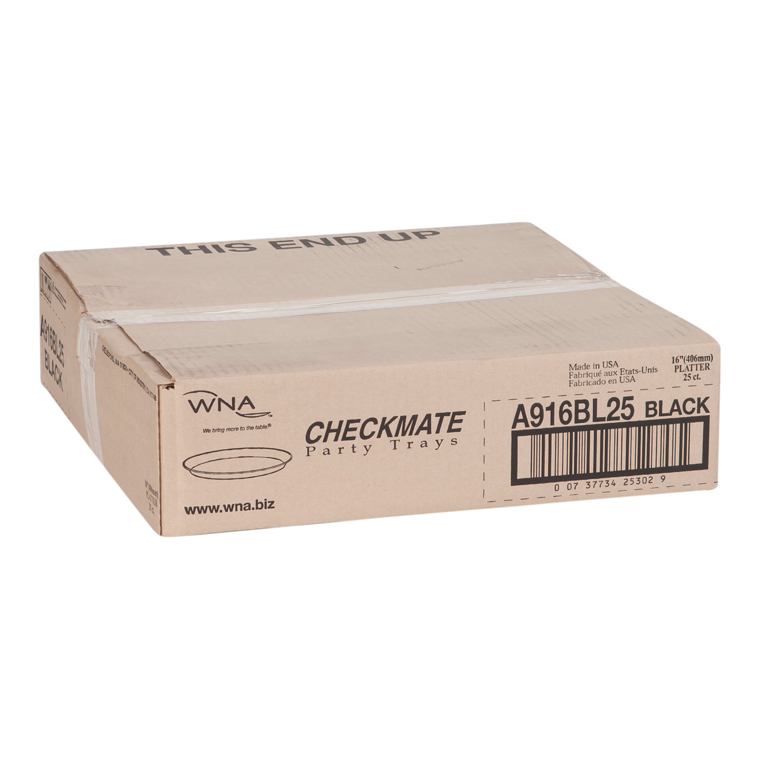 Checkmate 6" Round Tray Black25 Each - 1 Per Case.