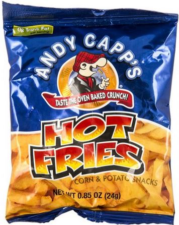 Andy Capp's Big Bag Hot Fries Pack 8 Ounce Size - 8 Per Case.