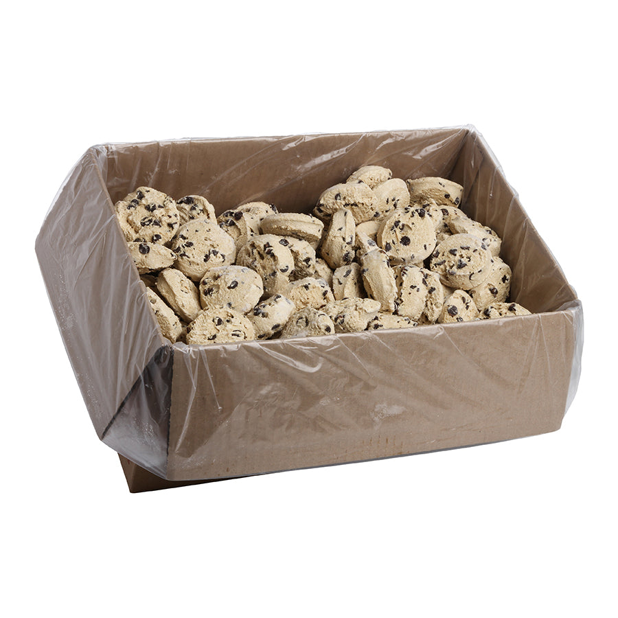 Frozen Cookie Dough Chocolate Chip Bulk Bag 2 Ounce Size - 160 Per Case.