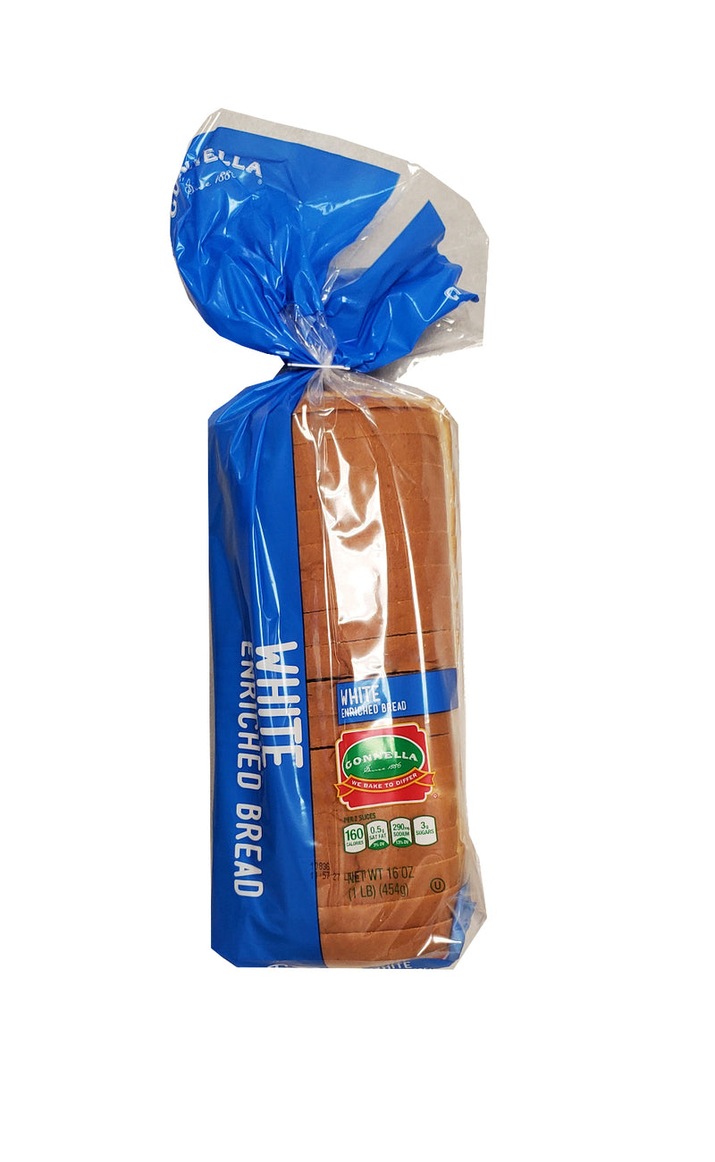 White Bread 8" Slice Cpp Loaves 16 Ounce Size - 8 Per Case.