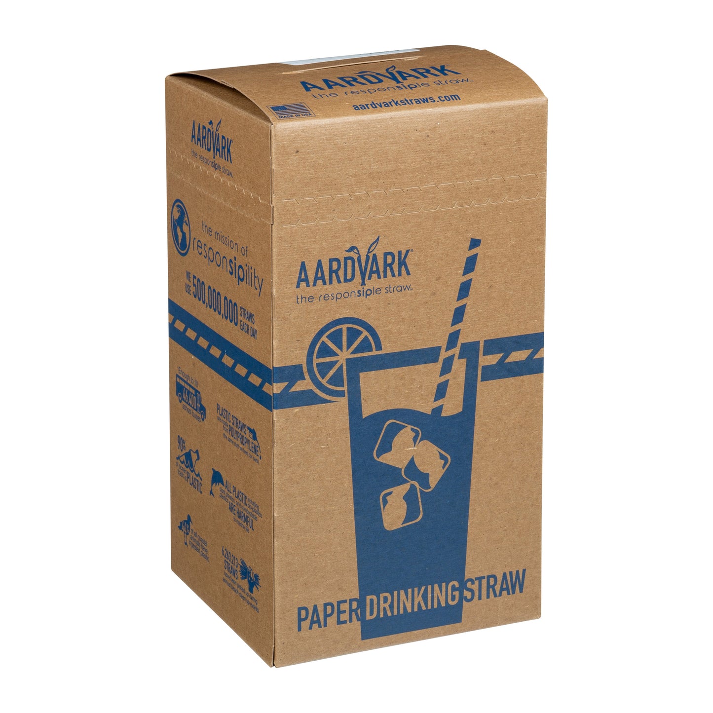 Aardvark By Hoffmaster Straw White Giant Paper 300 Each - 8 Per Case.