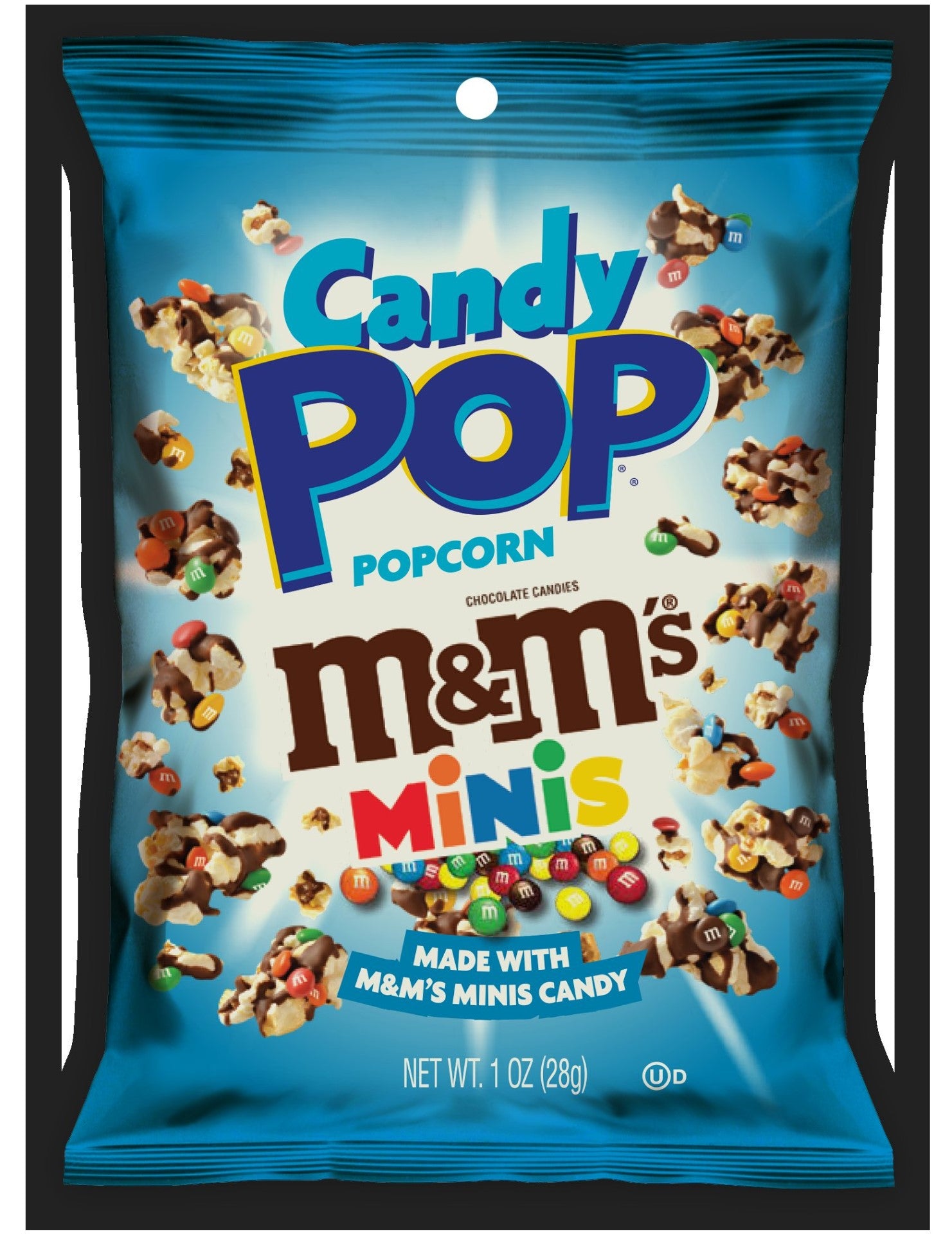 EaM & M Candy Pop Popcorn 1 Ounce Size - 48 Per Case.