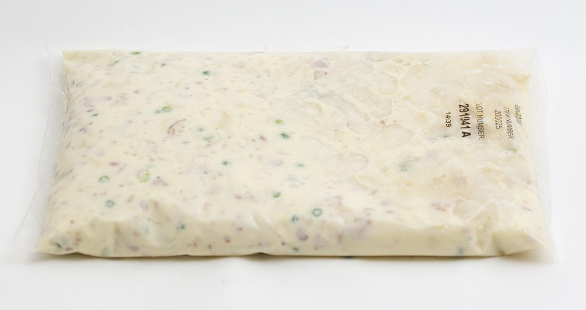 Monterey Jack Cheese Sauce Bacon And Green Peas Are Combined With Pasta 5 Pound Each - 4 Per Case.