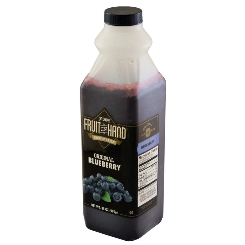 Oregon Fruit Products Fruit In Hand Original Blueberry Pourable Fruit 35 Ounce Size - 6 Per Case.