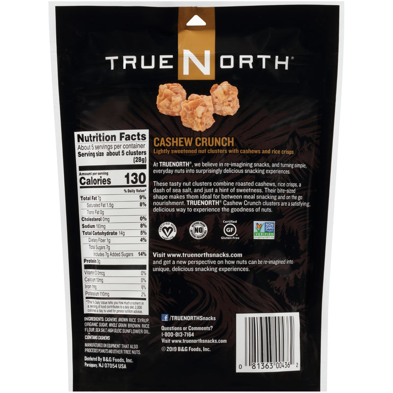 True North Cashew Crunch 5 Ounce Size - 6 Per Case.