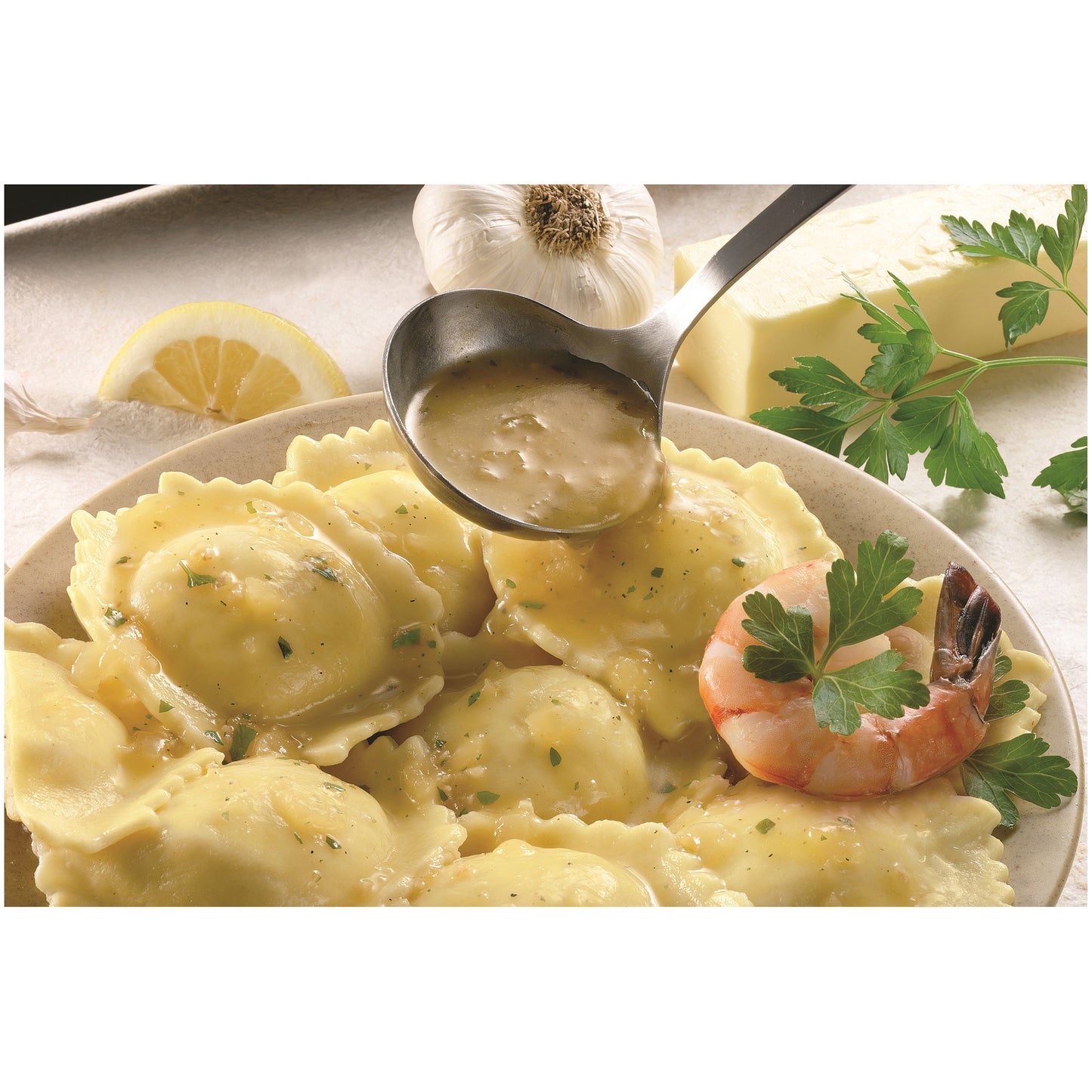 Joseph's Gourmet Pasta Shrimp Scampi Ravioli 3 Pound Each - 2 Per Case.