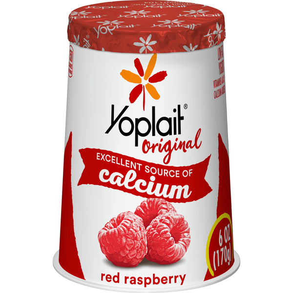 Yoplait® Original Yogurt Single Serve Cup Red Raspberry 6 Ounce Size - 12 Per Case.