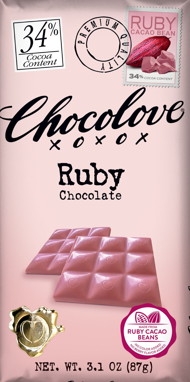 Ruby Chocolate (Master Case) 3.1 Ounce Size - 144 Per Case.