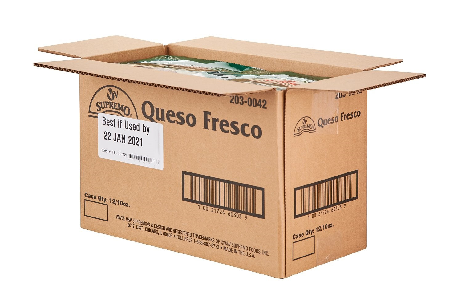 Supremo Queso Fresco 10 Ounce Size - 12 Per Case.