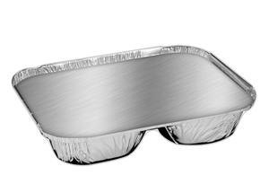 Oblong Pan Compartment Tray With Lid 1 Count Packs - 500 Per Case.