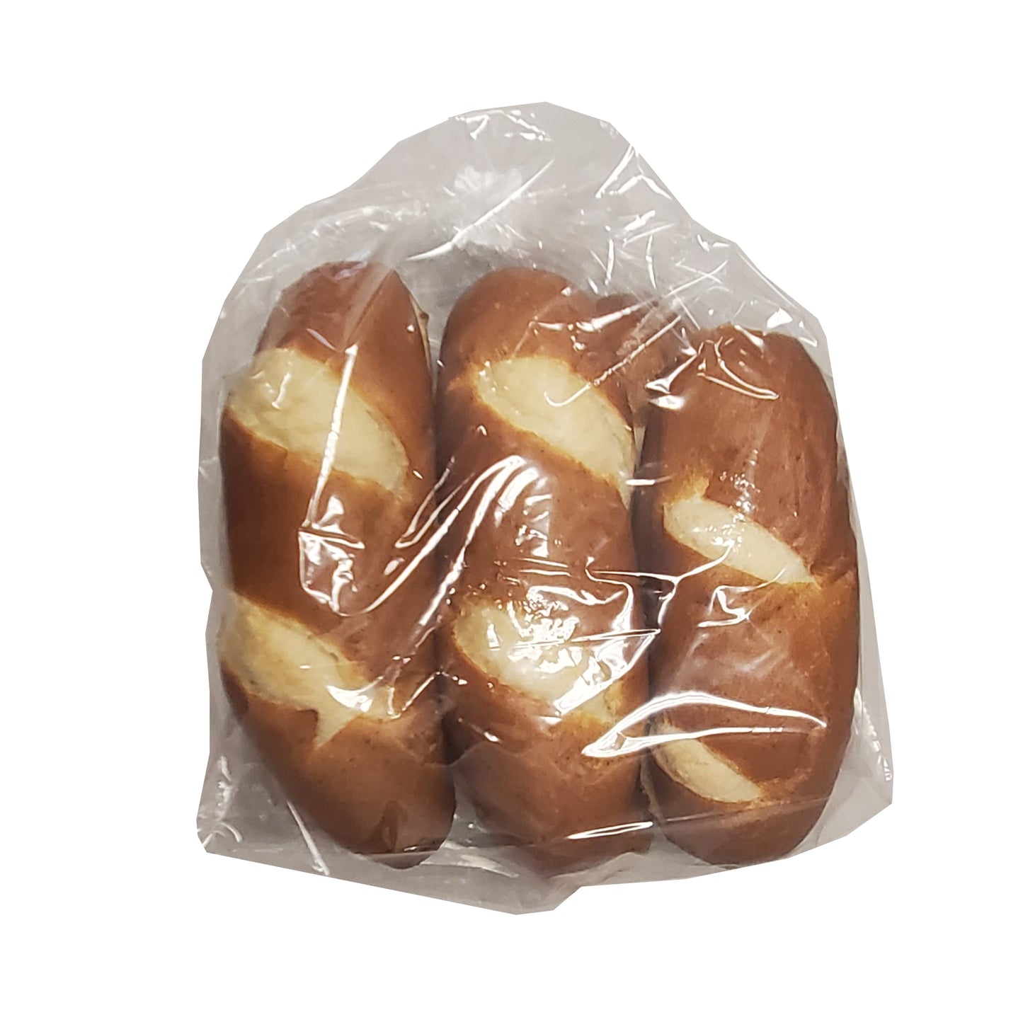 Pretzel Torpedo Roll Slice 3 Ounce Size - 42 Per Case.